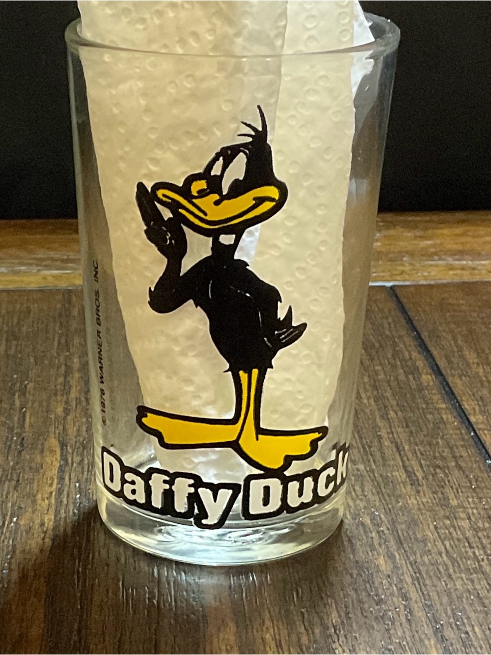 Warner Bros. Daffy Duck Glass — Yellow & Black Accents